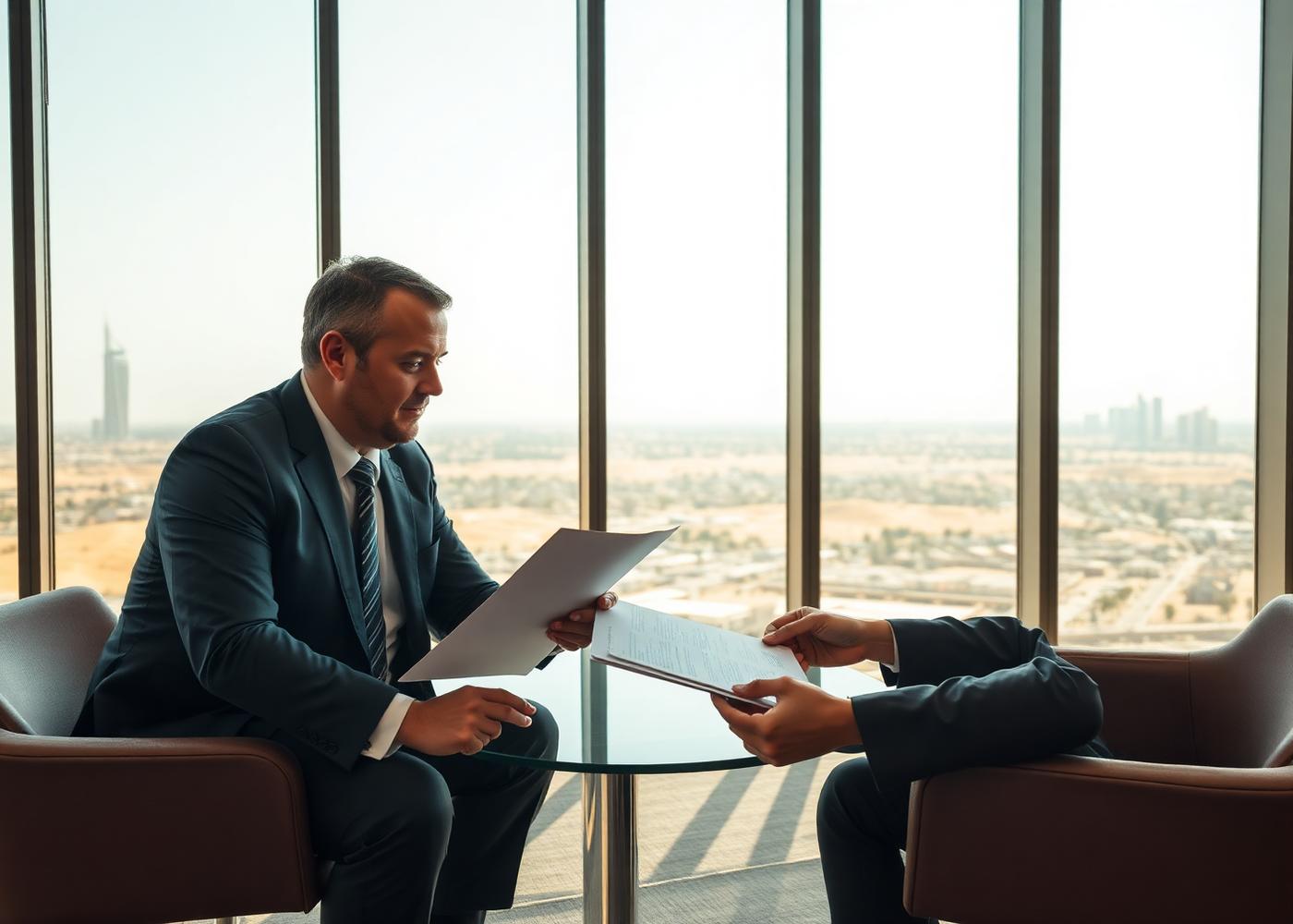 Advisors meeting in Dubai office